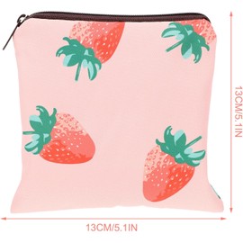 Bolsa de Almacenamiento de Toallas Sanitarias Poliéster 3 Piezas Diseño Multifunción, Protege Privacidad, Apta para Toallas Sanitarias y Tarjetas, Estilo Dibujos Animados