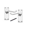 Golden Grace 1 Pair of Victorian Scroll Polished Chrome Lever