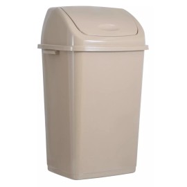 Superio Large Kitchen Trash Can 13 Gallon Beige Swing Top Trash Can with Lid