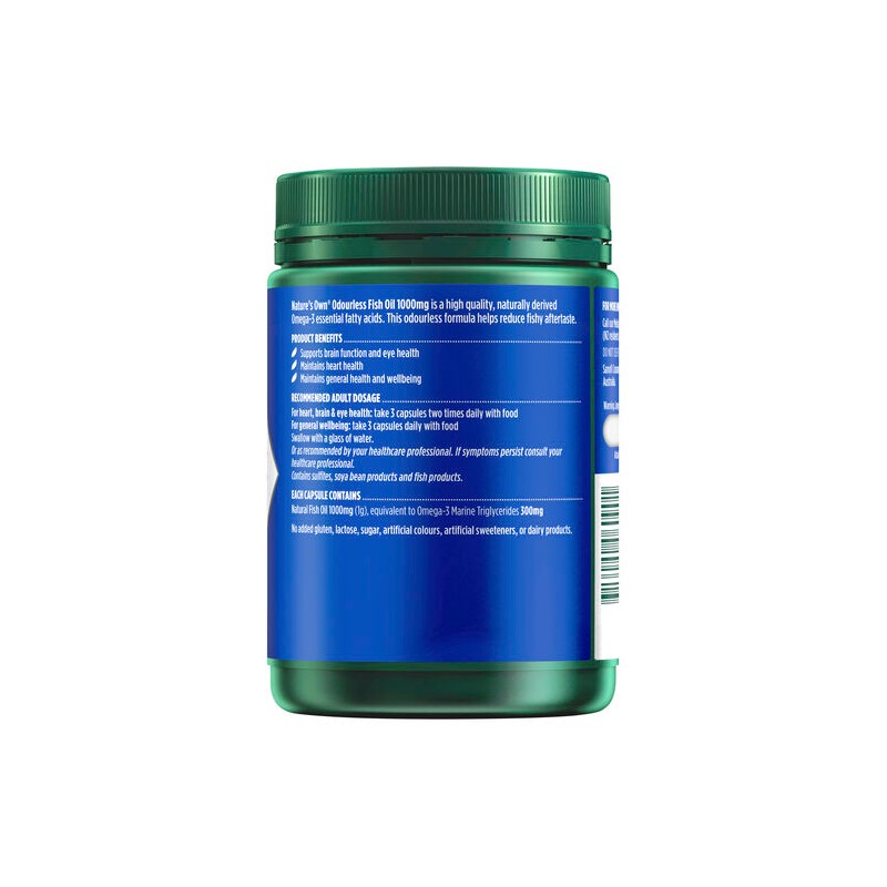Nature's Own Odourless Fish Oil 1000Mg 400 Capsules