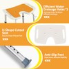 U-shaped Shower Stool to Sit on in Shower, Adjustable Height