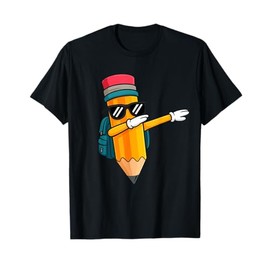 Dabbing Pencil Dancing Back To School Funny Students Boys T-Shirt