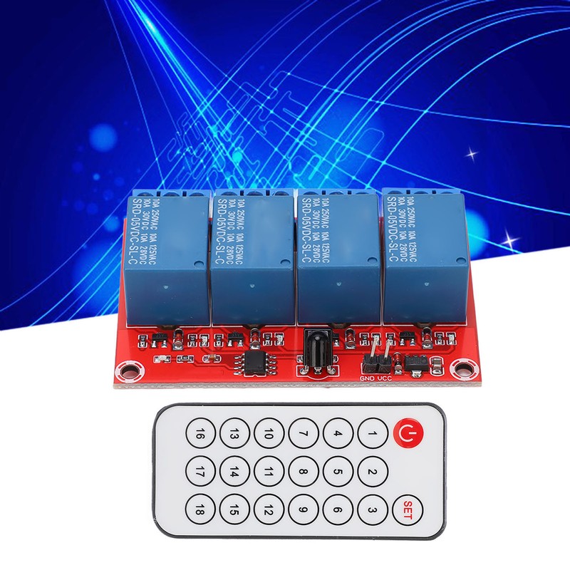 4 Channel Receiving Relay Module 4CH Infrared Remote Transceiver Receiver