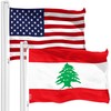 G128 Combo Pack: American USA Flag 3x5 Ft & Lebanon