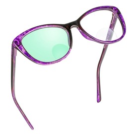 LifeArt Bifocal Reading Glasses with Oval Lenses, Blue Light Blocking Glasses for Women, Anti Glare, Reduce Eyestrain (Purple, 0.00/+1.75 Magnification)