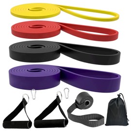 Resistance Bands Set(Set of 6), 4 Strengths Pull Up Bands for Men and Women,Workout Bands for Fitness Handles Training Resistance Band Yoga. ﻿