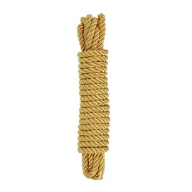 Rebower Twisted Trim Cord Rope, 8mm x 5m Nylon Trim Cord Rope Thread String Rope Cord Braid Trim [for Sewing Home Decor Crafts] - 0.3 Inch/Golden