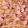 BambooMN 5.9" Pink Pig Fancy Cocktail Appetizers Bamboo Toothpick Picks