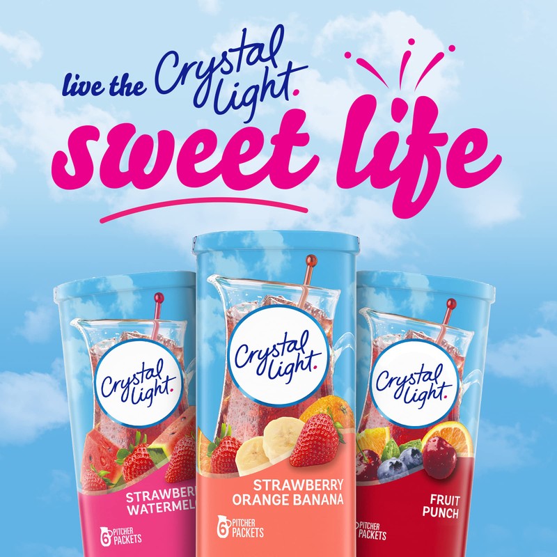 Crystal Light, Drink Mix Strawberry Orange Banana, 2.4 Ounce