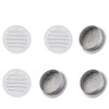 Round Aluminum Louver with Insect Screen, 2 Inches, White, 6-Pack