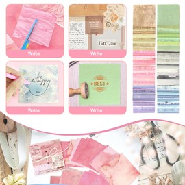 600 Sheets Vintage Scrapbook Paper with 6 Waterproof Stickers, Decoupage Paper & Decorative Scrapbooking for Journaling,Card Making & Crafts, Perfect for DIY, Scrapbooking & Collage Art(8*8cm/6 Theme)