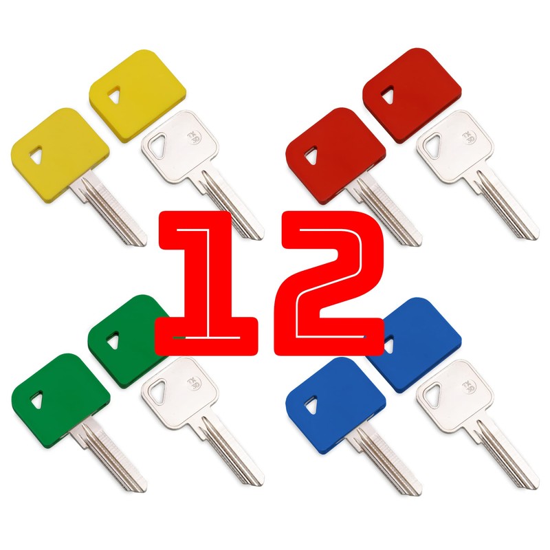 12 units Large Square Silcon Rubber TX3D Key Caps Covers