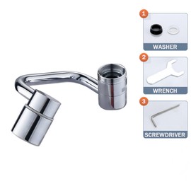 Tap Extension, 1440° Rotating Tap Extension, Multifunctional Extension Tap, Rotating Tap Attachment, Tap Adapter, 2 Modes for Bathroom and Kitchen