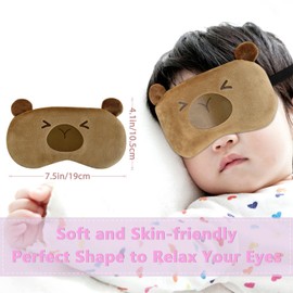 Cute Water Pig Sleeping Mask Fluffy Animal Eye Mask for Sleep Travel Breathable Eyeshade Eye Cover Eye Visor Sleeping Mask Children Adults