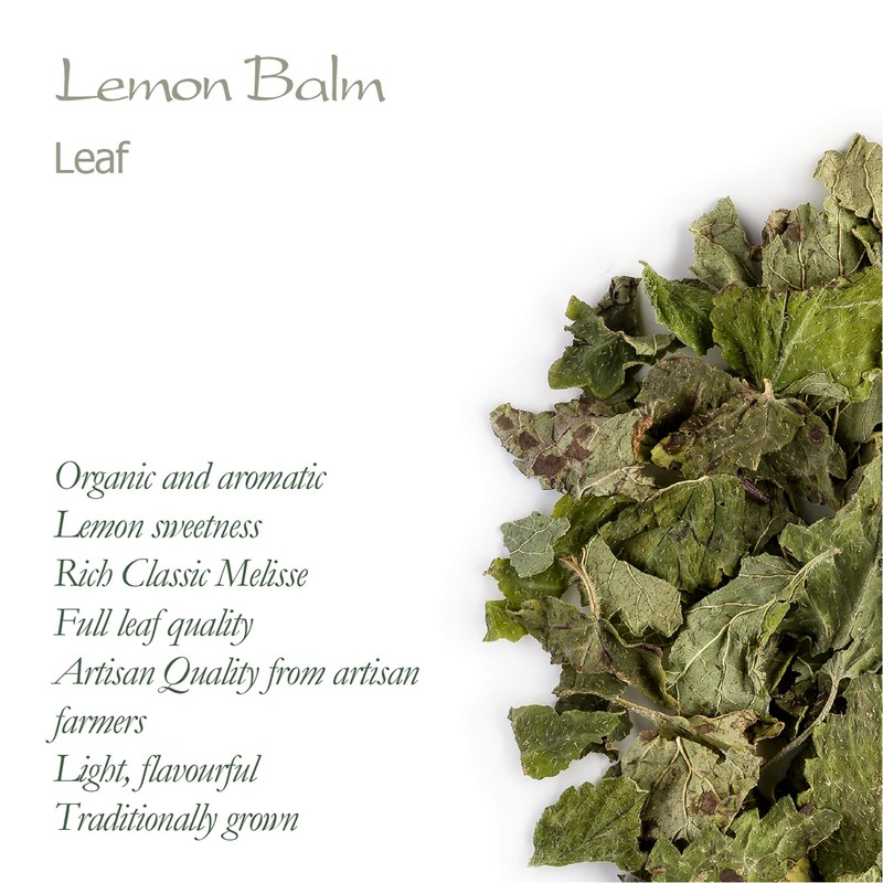 Lemon Balm Organic Loose Leaf - Sweet Lemony - Dried