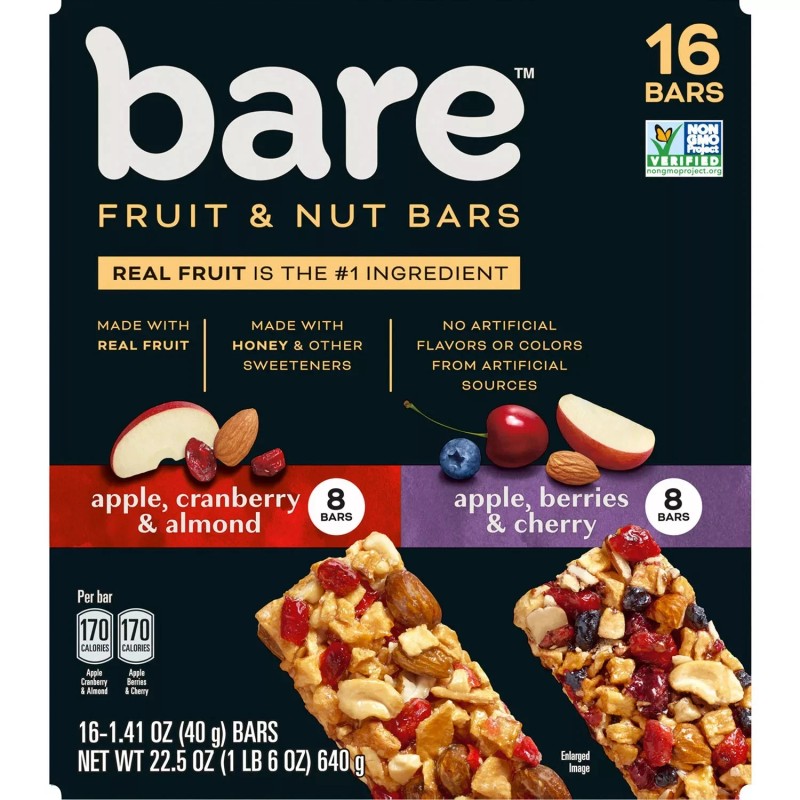 Bare Fruit and Nut Bar Variety Pack, 16 ct.