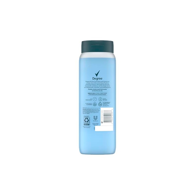 Degree All Day Fresh Body Wash Cool Rush Deep Cleansing