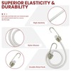 Diakey 22 Pack 10in White Small Bungee Cords with Hooks