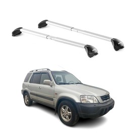 OMAC Roof Rack Cross Bars for Honda CR-V 1997-2001 Heavy Duty Telescopic 220Lbs Aluminium Silver 2Pcs fits Cargo Carriers Kayak Canoe Bike Snowboard