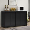 Graffy Kitchen Sideboard, Storage Buffet Cabinet W/ 2 Sliding Doors