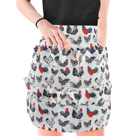 NINEFOX Egg Apron, Egg Collecting Apron for Chicken Duck Goose Eggs, 12 Pockets, for Housewife Farmhouse Kitchen Restaurant Parent-Child Activities