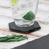 Argon Tableware Hexagon Slate Drinks Coasters - Rustic Home Bar