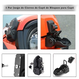 2 Piezas Juego de Cierres de Capó de Bloqueo para Capó con Cerradura y Llave, OEM Original Antirrobo Bloqueo del Capó para Jeep Wrangler JK JKU JL JLU 2018-2021