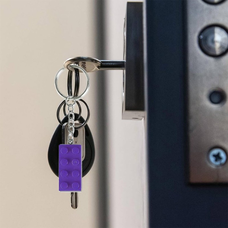 VODAFQS 6 pieces building blocks key ring, plastic pendant key