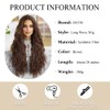 OUFEI Long Brown Wig With Bangs Wavy Wigs for Black