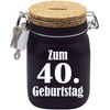 40th Birthday Money Box Gift Idea Black L