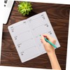 SEWACC Yearly Planner Notepad Pu Cover Smooth Writing for Office