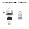 SOLUTEK Solutek Buttons Guitar Pedal Footswitch Toppers Caps - Aluminium