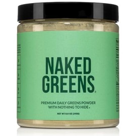 NAKED Super Greens Powder Organic Greens Supplement - Only 10 Premium Ingredients - Vegan, Non-GMO, Prebiotic and Probiotic - 35 Servings