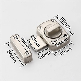 Push Lock, Pack of 2 Push Button Catch Door Lock, Keyless Cabinet Pull Lock, Keyless Locks Bolt Knob Cabinet, Push Lock, Furniture Locks Lock for Motorhome, Caravan, Van Cabinet Door