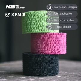 NS NOSECOND 3 Pack Premium Cross Training Tape Elastic Cotton 38mm x 6m (Mix 1)