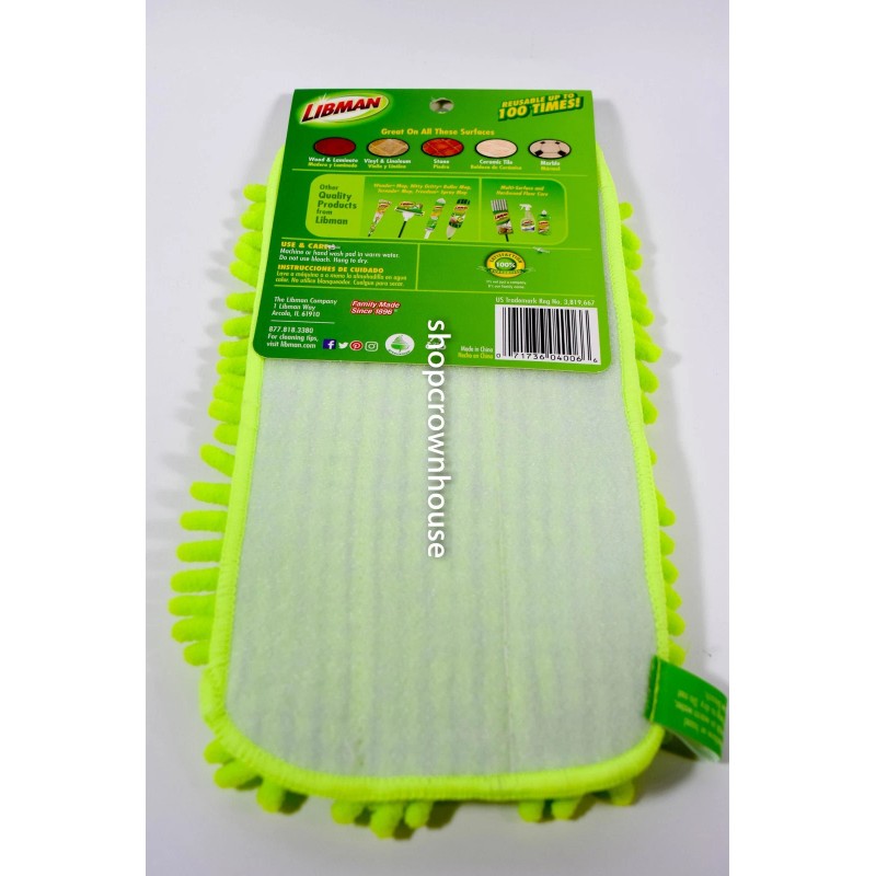 Libman Freedom! Floor Duster Refill Pad Machine Washable #04006