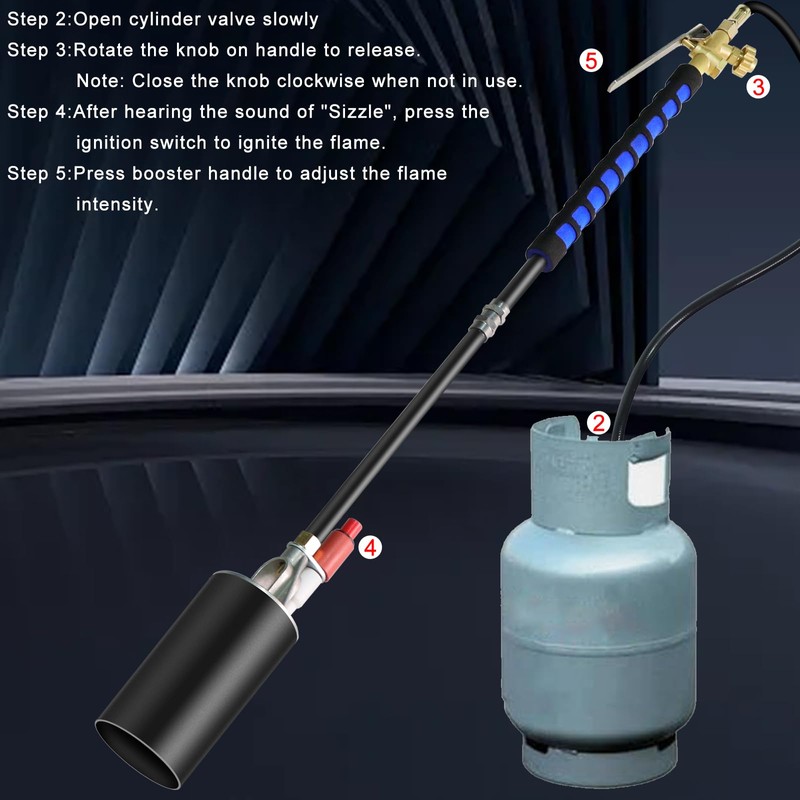 Propane Torch Weed Burner Kit, Weed Torch with 1lb Propane