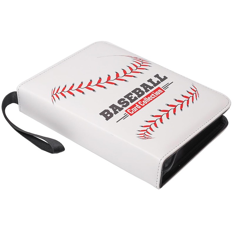 Baseball Card Binder Album Holder 400 Pockets Leatherette Zip Folder