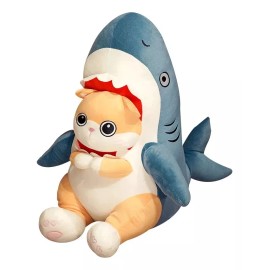 Yosoo Peluche Grande 70cm Gato Gatito Michi Kawai Disfraz Tiburon