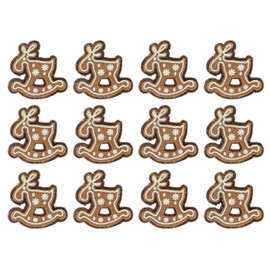 MIJOMA Set of 12 Gift Stickers Christmas Gingerbread Stickers Felt Christmas Decoration Gifts Decoration (Gingerbread Reindeer)