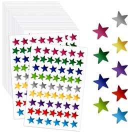 1620 Pcs Star Stickers 30 Sheets Foil Star Stickers for Kids Reward Behavior Chart 9 Colors Holographic Sticker Small Glitter Sticker for DIY Home School Classroom Decorations Student Teacher Supplies