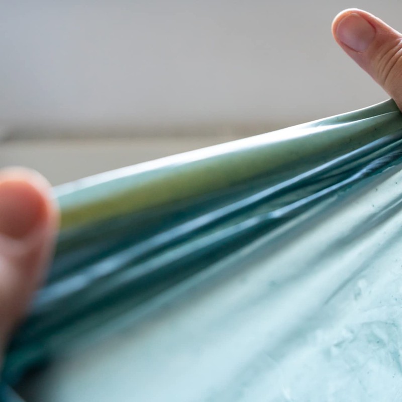 120 L Blue Bin Liners with Drawstring (120 L, Blue,