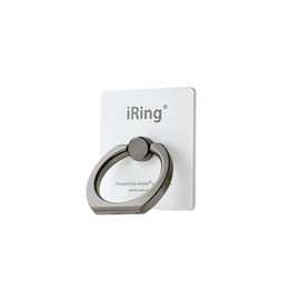 iRing Limited Edition UMS-IRLEB01PW Oaks Smartphone Grip Stand, Black Shaft/Pearl White, For Smartphones and Tablets, Drop Prevention