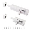 2 White Aluminum Deadbolts (2" and 3"), White Aluminum Deadbolt