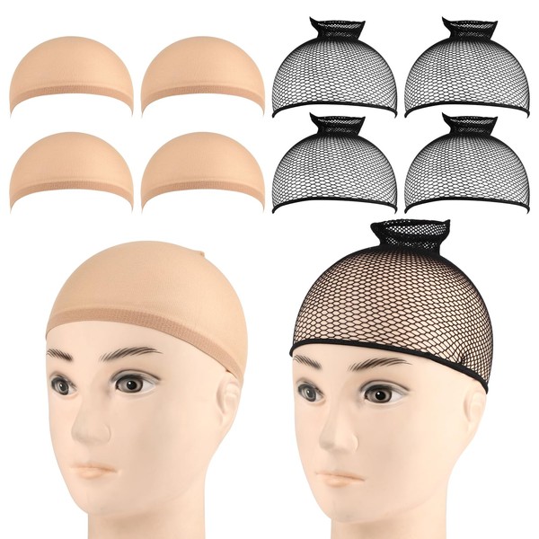 Pack of 8 Breathable Hair Net, Hair Net for Wigs,