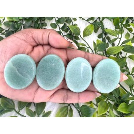 Green Aventurine Oval Shaped Worry Stone - 1.75" Green Aventurine Worry Stone -