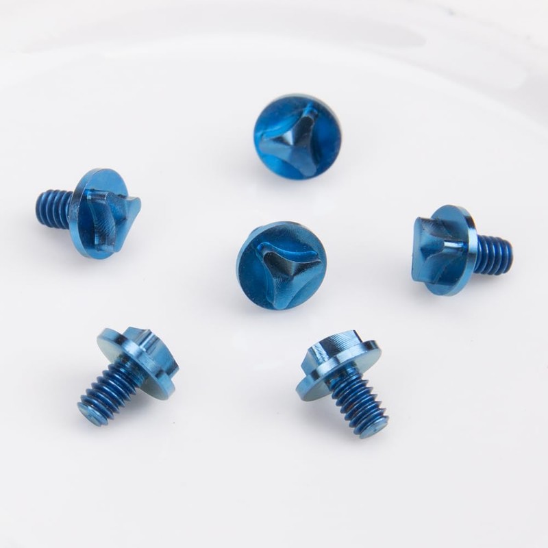 SaiDian 6Pcs Titanium Blue Screw Set Knife Handle Screws for