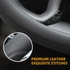 Valleycomfy Microfiber Leather Steering Wheel Cover Large-Size for F150 F250