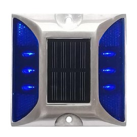 Remarks Japan Solar Light, Road Tack, Flashing, Blue, LED, Charging, Roadway Lighting, Garden, Waterproof, Recessed