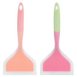 Espátulas de Silicona, Espátulas Resistentes Al Calor Antiadherentes para Mezcla Hornear Utensilios de Cocina Para Huevo Panqueques Pescado Hamburguesa (Mango Naranja)